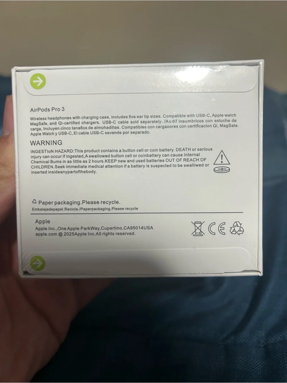 Apple AirPods Pro 3 White Retail Box